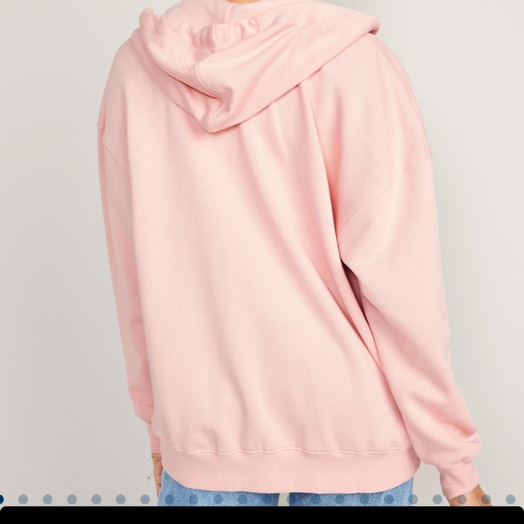 NWT OLD NAVY Oversized Full-Zip Hoodie Color: Pink Bamboo - Picture 3 of 5